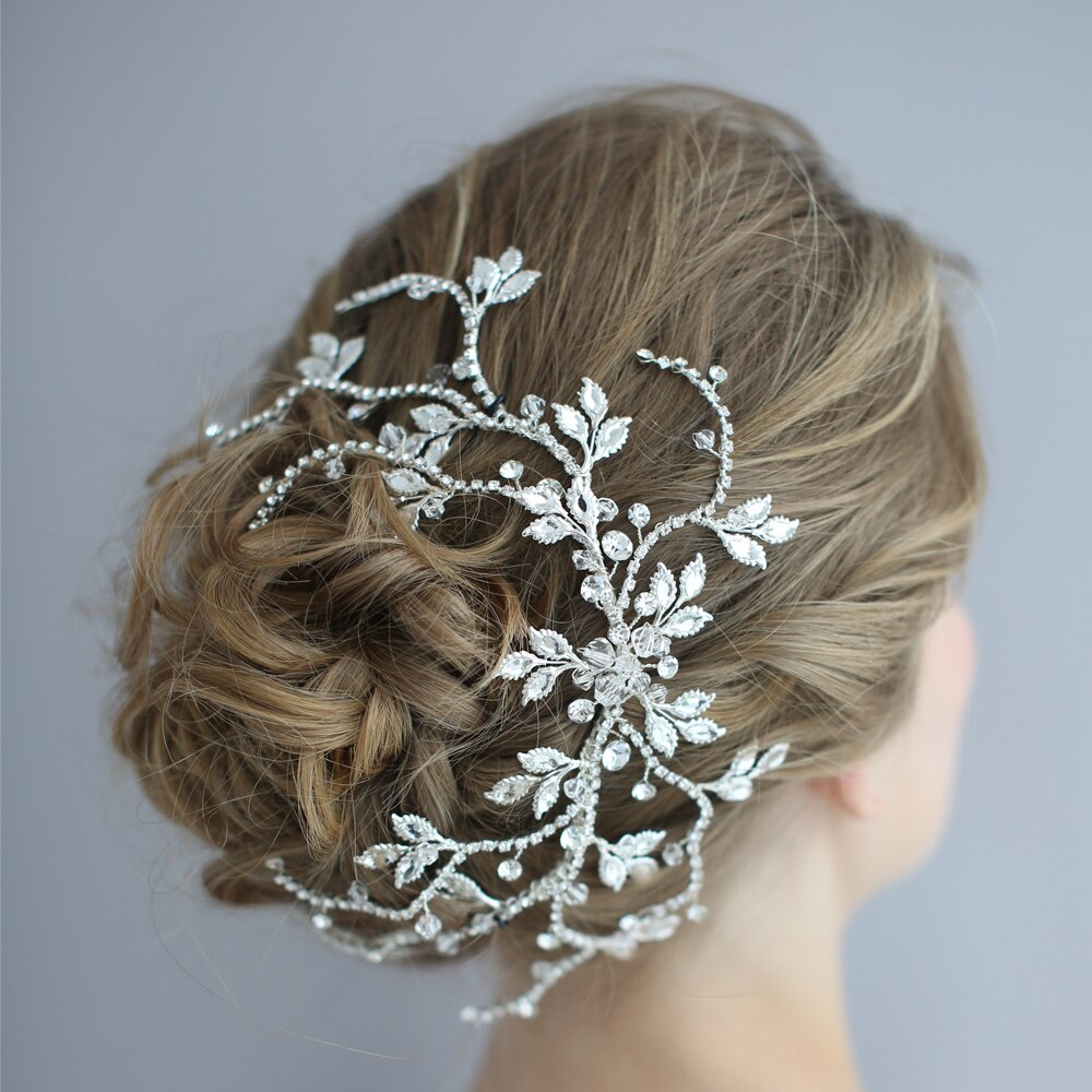 Silver Crystal Bridal Hair Vine Headpiece- Accessories for a Bride
