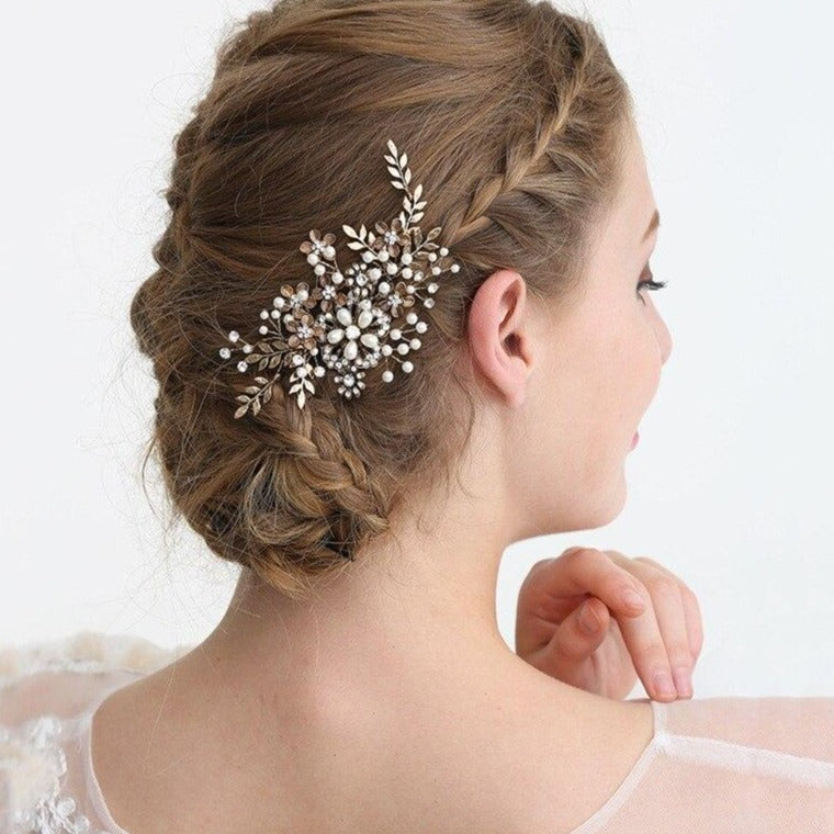 Bridal Vintage Gold Headpiece Hair pieces for Wedding
