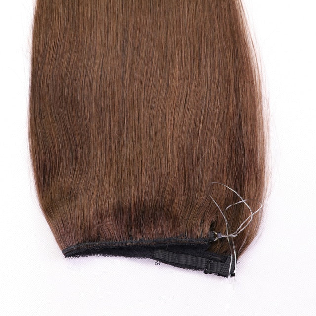 100% Human Hair One Piece Invisible Wire Hair Extensions