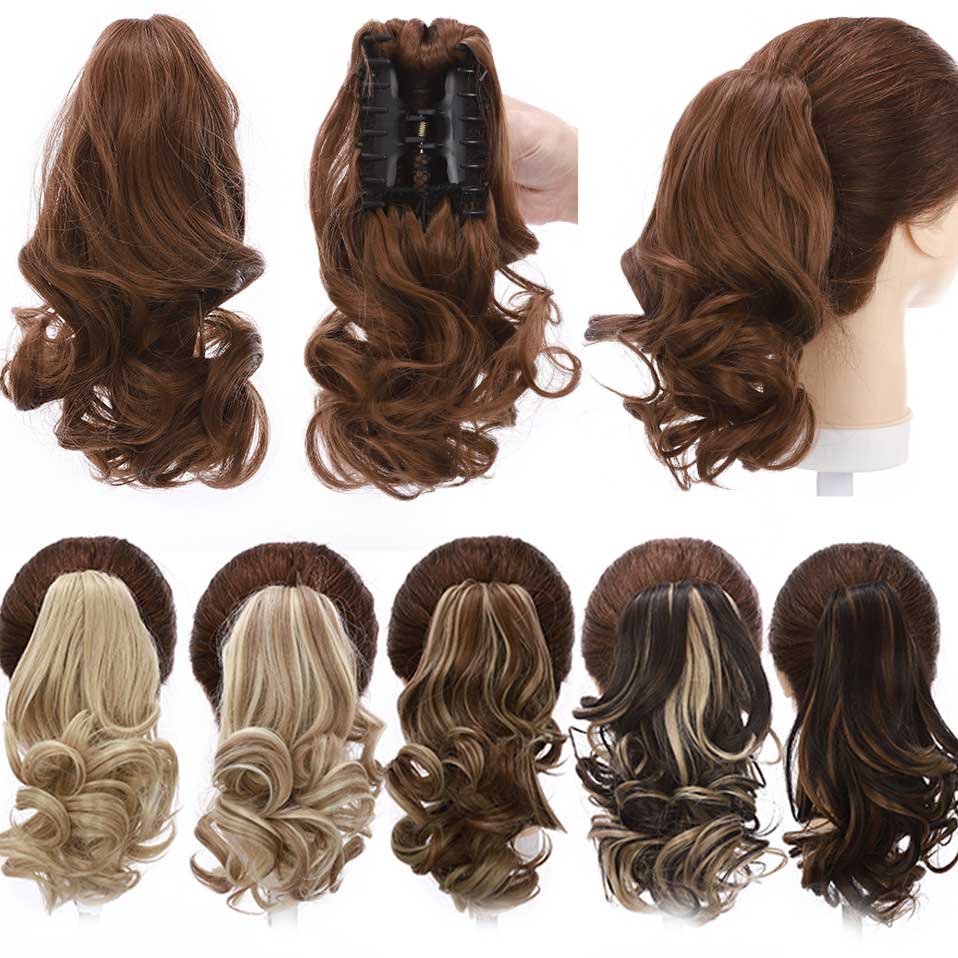 Synthetic Short Wavy Ponytail Hair Extensions