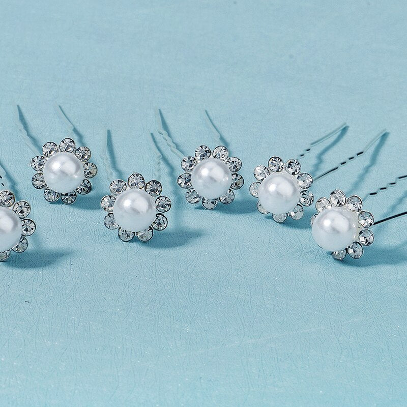 Bridal Pearl & Crystal Hair pins | Hair Accessories for Wedding Guests