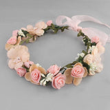 Flower Girl Bohemian Crown Hairpiece pink