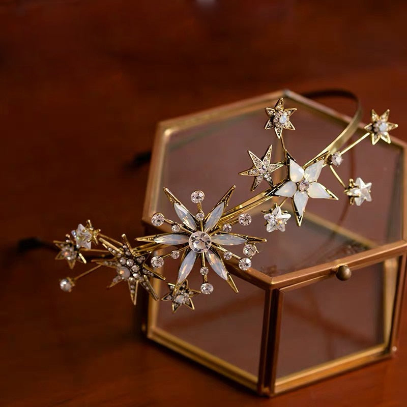 Crystal Stars Bridal Headband - Wedding Hair Accessories