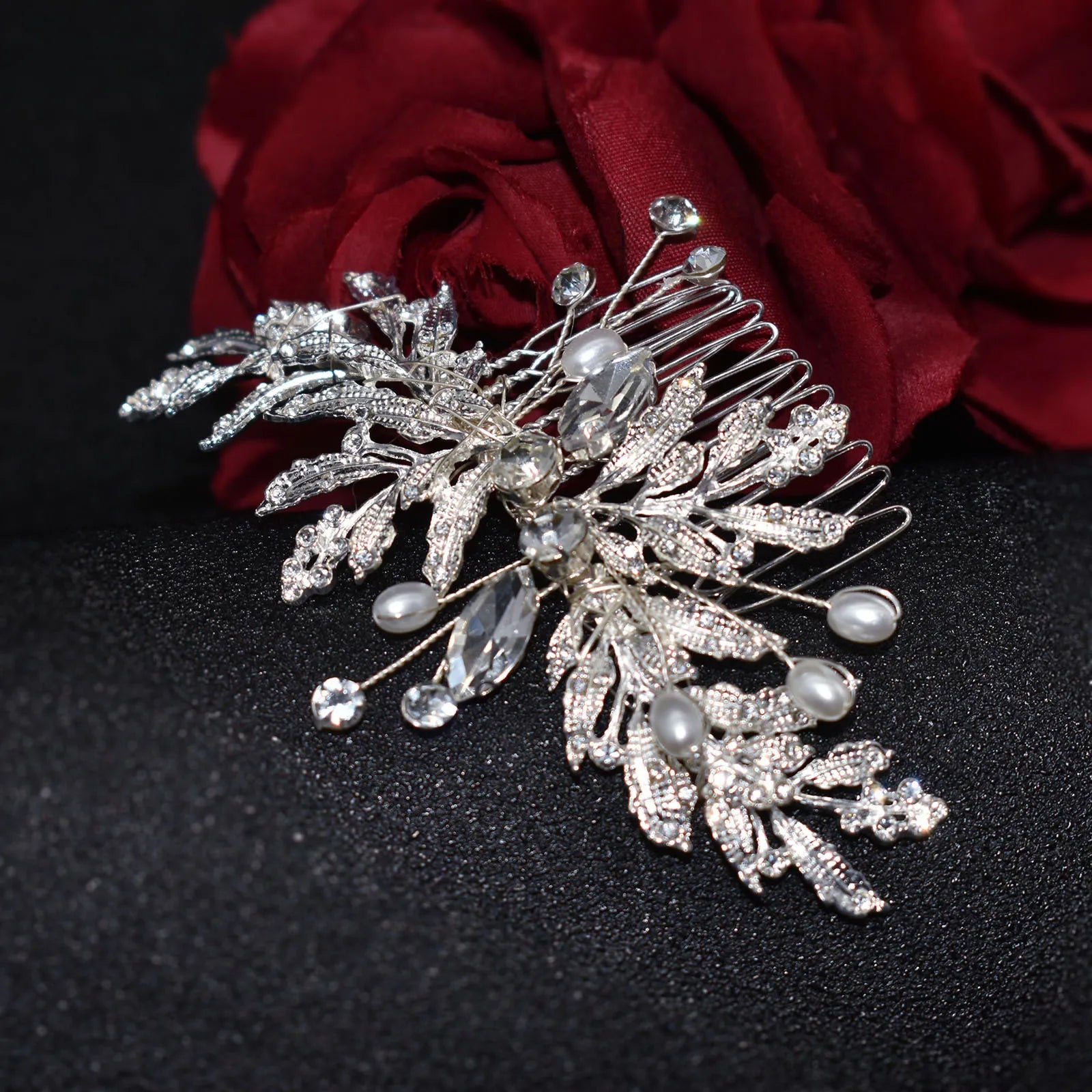 Celeste Pearl & Crystal Hair Comb