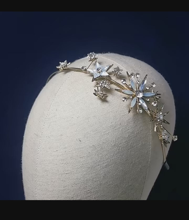Crystal Stars Bridal Headband - Wedding Hair Accessories