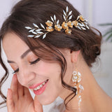 Sasha Gold Hair Vine - Modern Bridal Accessory