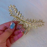 Grecian Leaf Hair Comb - Hair Accessories for Weddings