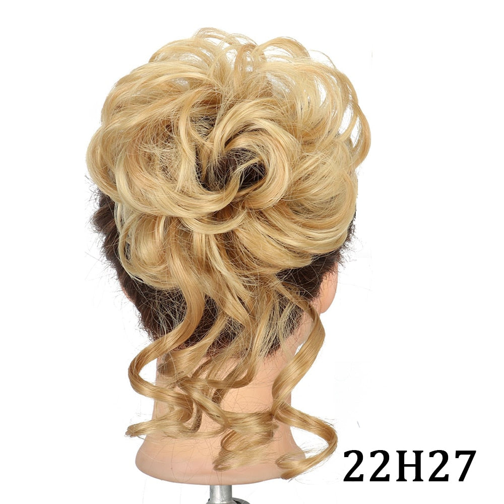 Holly Hairpiece Extensions for Messy Curly Bun & Updo
