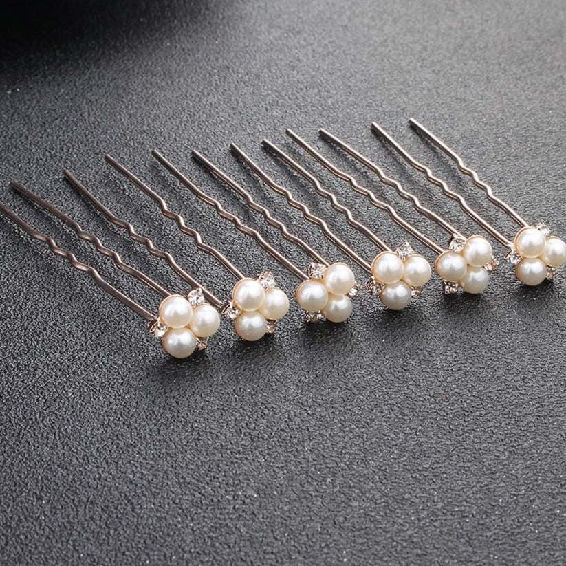 Pearl & Crystal Bridal Hair Pins | Hair Accessories for Wedding Guests
