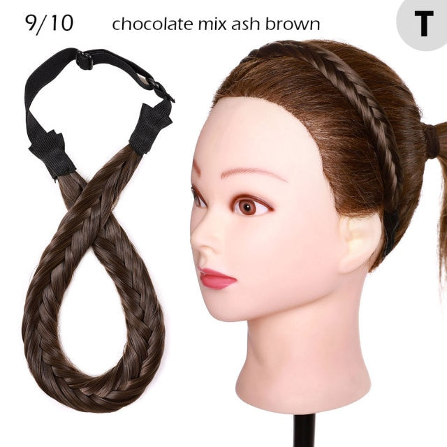 Fishtail Braided Stretch Headband Hairpiece for Women, UK