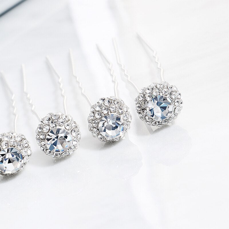 Crystal Ball Wedding Hair pins Accessories 