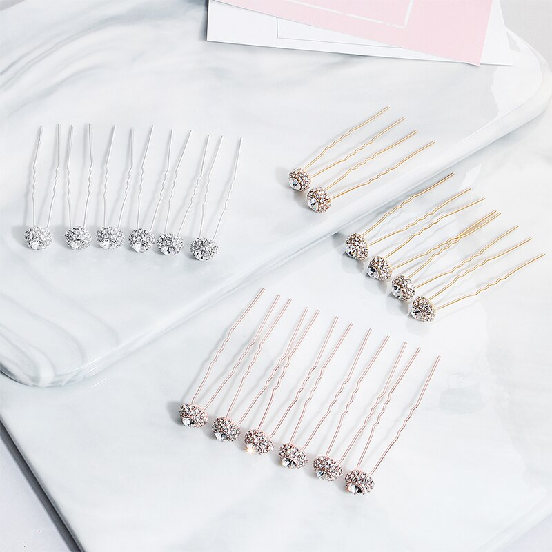 Crystal Ball Wedding Hair pins Accessories 