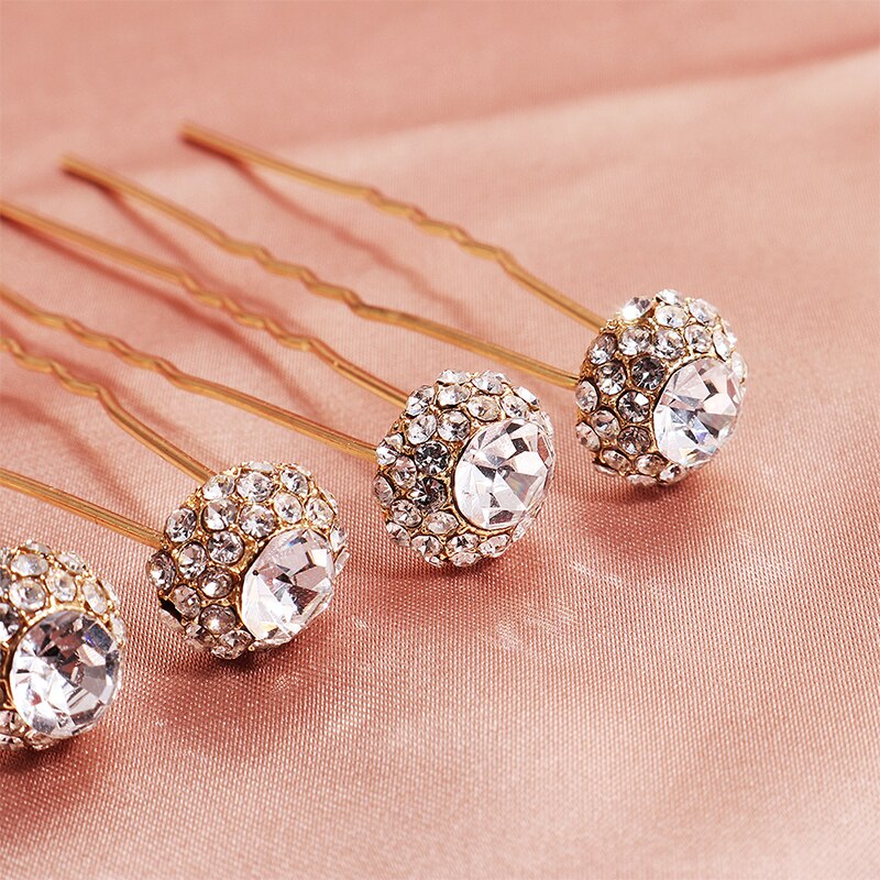 Crystal Ball Wedding Hair pins Accessories 