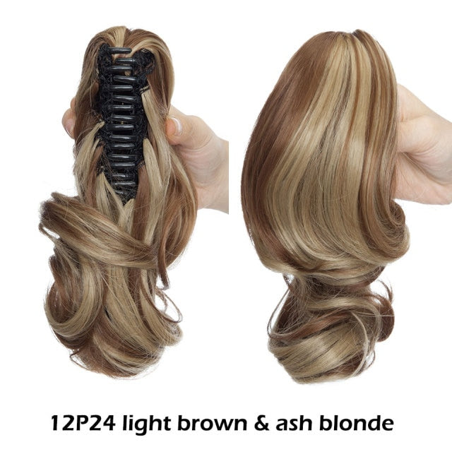 Synthetic Short Wavy Ponytail Hair Extensions