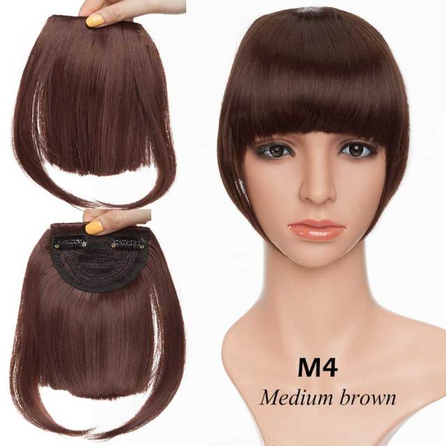 Best Clip In Fringe Blunt Bangs UK - Hair Accessories red wine
