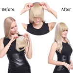 Best Clip In Fringe Blunt Bangs UK - Hair Accessories blonde