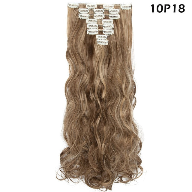 Lucy 24inch Clip in Synthetic Curly Hair Extensions 8-piece