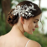 Luxury Floral Pearl & Crystal Hairpiece for Brides & Bridesmaids