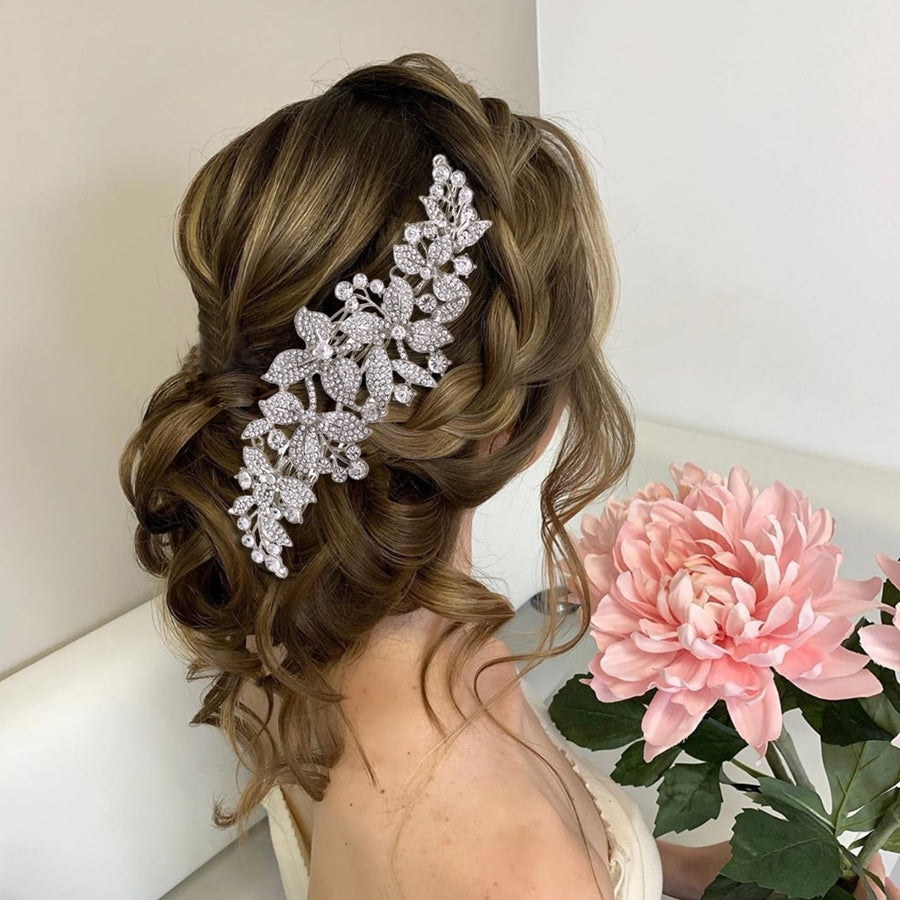 Floral Bridal Hairpiece - Bridal Accessories for Hair