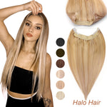 100% Human Hair One Piece Invisible Wire Hair Extensions