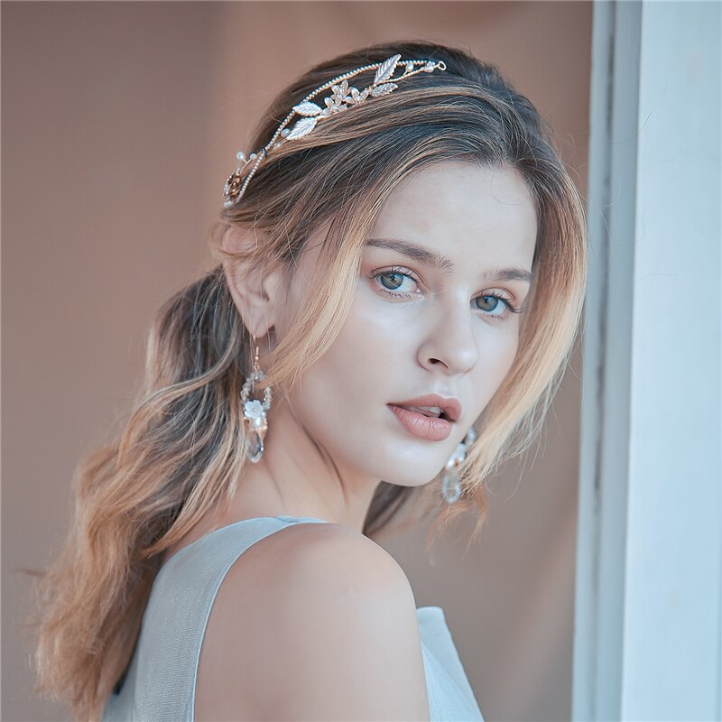 Freshwater Pearl Headband & Earrings - Wedding Accessories for Bride
